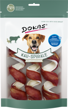 8x Dokas Kau-Spirale mit Entenbrust 110 g