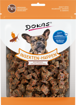 10x Dokas Insekten-Happen - Mehlwurm, Grille, Karotte 100 g