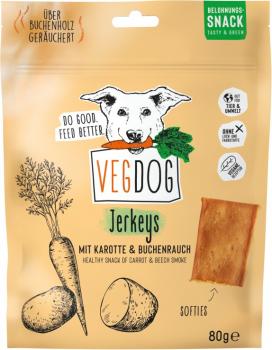9x VegDog Snack Beevys/Jerkeys 80g