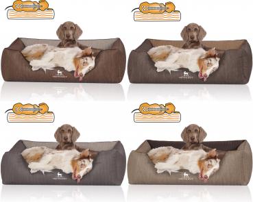 Knuffelwuff Orthopädisches Hundebett Outlander Aus Laser-Gestepptem Kunstleder