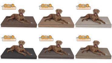 Knuffelwuff Orthopädische Hundematte Palomino Aus Laser-Gestepptem Kunstleder