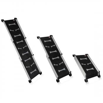 Knuffelwuff Hunderampe 70-158cm - Ausziehbare Teleskoprampe Als Einstiegshilfe