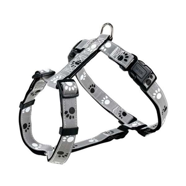 Trixie Geschirr Silver Reflect – Pfotenmotiv