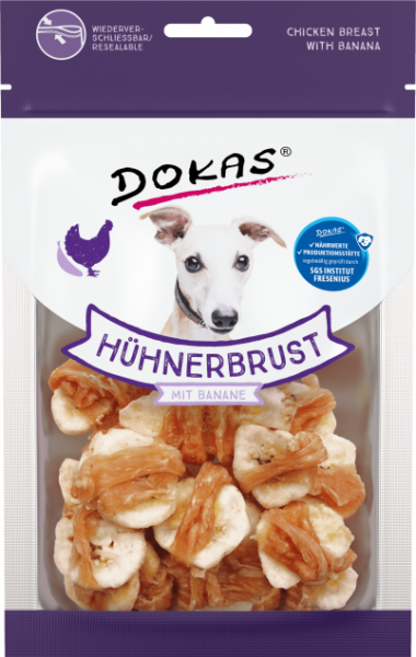 8x Dokas Hühnerbrust mit Banane 70 g