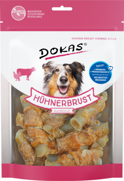 8x Dokas Hühnerbrust Kaurolle 250 g