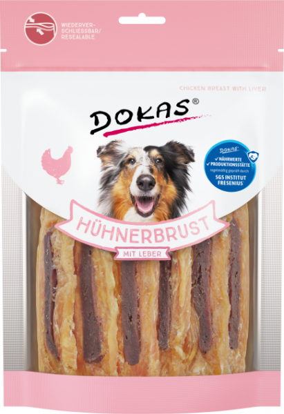8x Dokas Hühnerbrust mit Leber 220 g