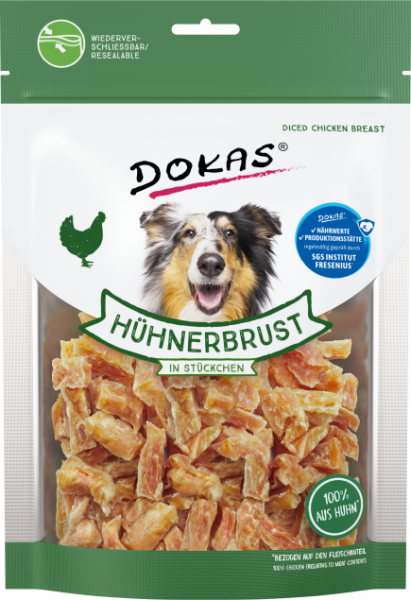 9x Dokas Hühnerbrust in Stückchen 200 g