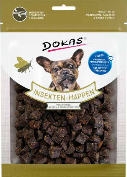 10x Dokas Insekten-Happen - Mehlwurm, Grille, Süßkartoffel 100 g