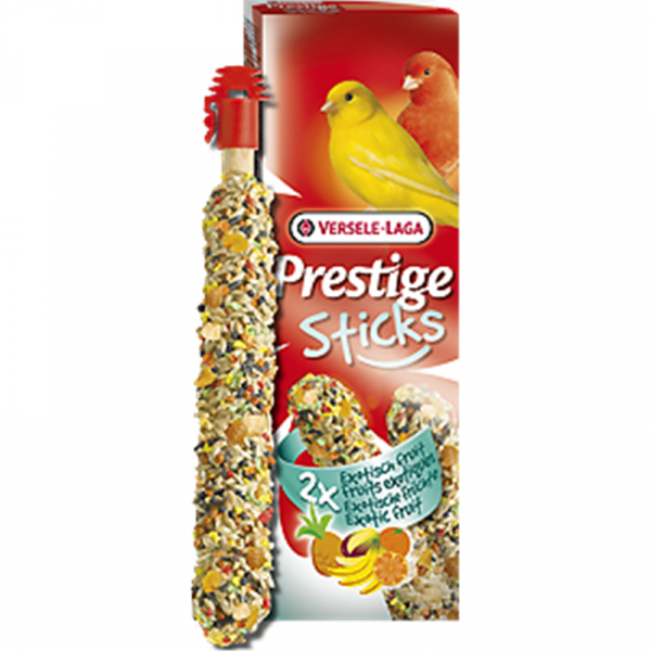 10 x 60g Prestige Sticks Kanarien Exotische Früchte