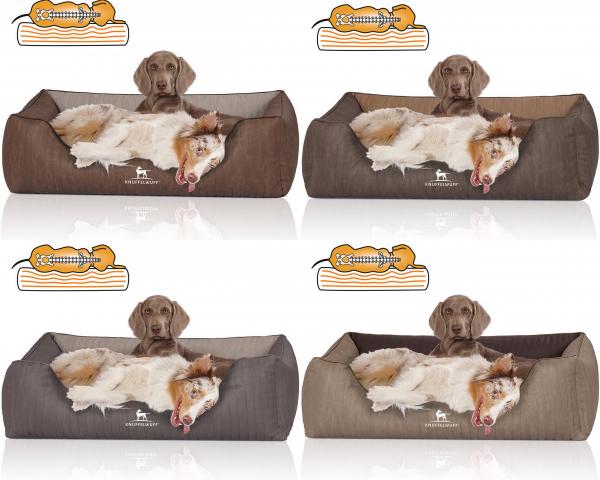 Knuffelwuff Orthopädisches Hundebett Outlander Aus Laser-Gestepptem Kunstleder