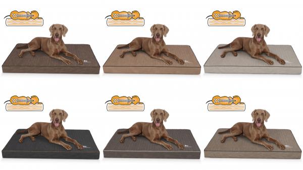 Knuffelwuff Orthopädische Hundematte Palomino Aus Laser-Gestepptem Kunstleder